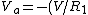 V_{a} = -(V/R_{1})*3R{1} = 3V